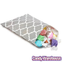 Grey Casablanca Pattern Candy Bags: 25-Piece Pack - Candy Warehouse