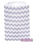 Grey Chevron Stripe Candy Bags: 25-Piece Pack