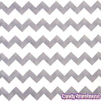Grey Chevron Stripe Candy Bags: 25-Piece Pack - Candy Warehouse
