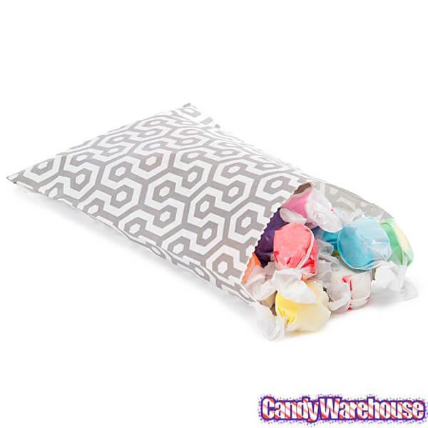 Grey Honeycomb Candy Bags: 25-Piece Pack - Candy Warehouse