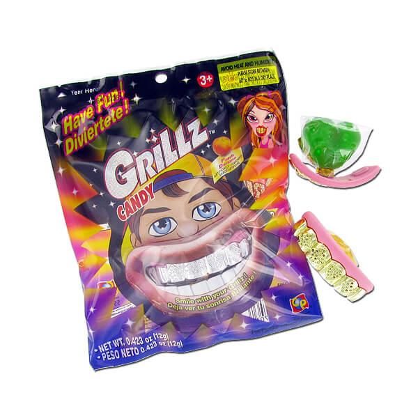 Grillz Metal Teeth Candy Packs: 12-Piece Box - Candy Warehouse