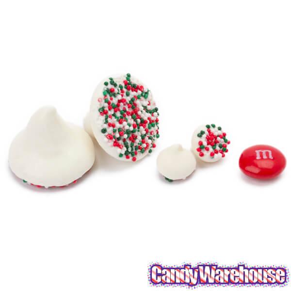 Guittard Petite White Chocolate Chips with Christmas Nonpareils: 5LB Bag - Candy Warehouse