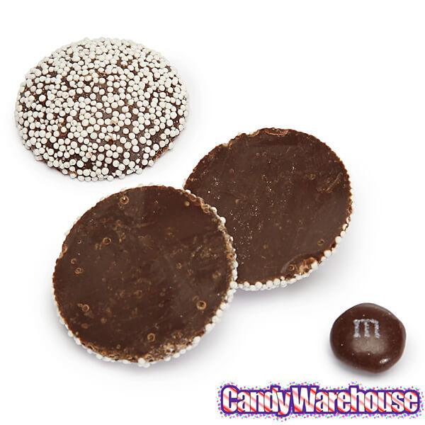 Guittard Semisweet Chocolate Wafers with White Nonpareils: 5LB Bag - Candy Warehouse