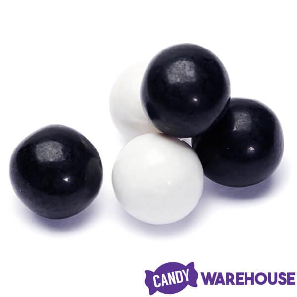 Gumballs Color Combo - Black and White: 4LB Box - Candy Warehouse
