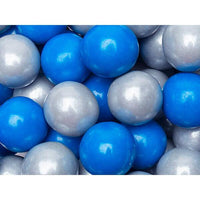 Gumballs Color Combo - Blue and Silver: 4LB Box - Candy Warehouse