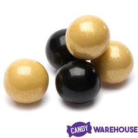 Gumballs Color Combo - Gold and Black: 4LB Box - Candy Warehouse
