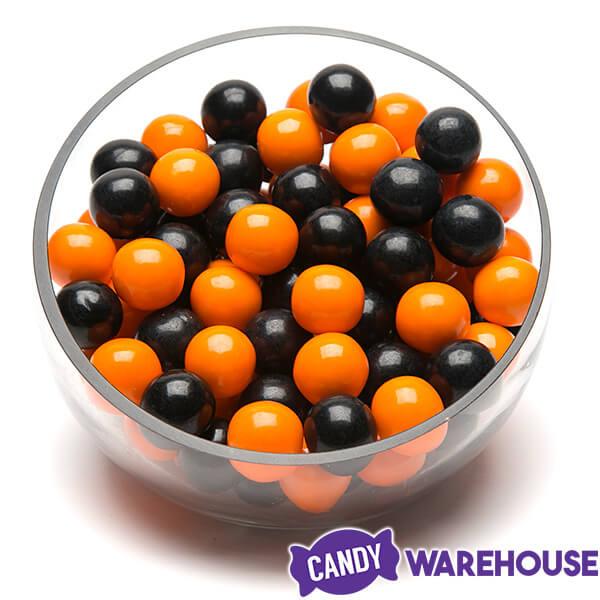 Gumballs Color Combo - Orange and Black: 4LB Box - Candy Warehouse