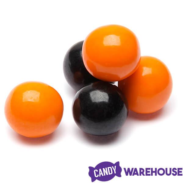 Gumballs Color Combo - Orange and Black: 4LB Box - Candy Warehouse
