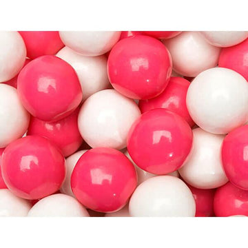 Gumballs Color Combo - Pink and White: 4LB Box - Candy Warehouse