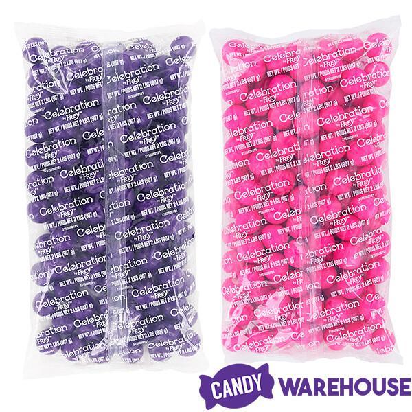 Gumballs Color Combo - Purple and Pink: 4LB Box - Candy Warehouse