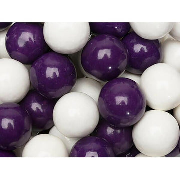 Gumballs Color Combo - Purple and White: 4LB Box - Candy Warehouse