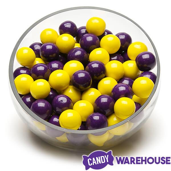 Gumballs Color Combo - Purple and Yellow: 4LB Box - Candy Warehouse