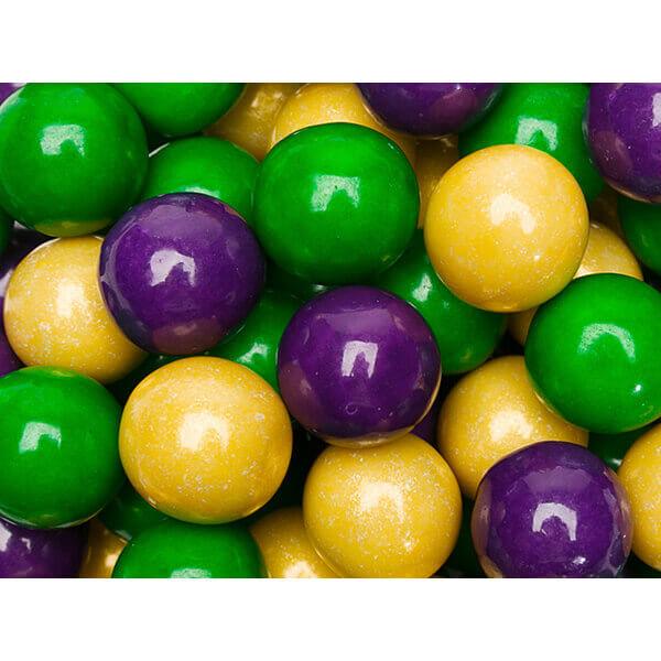 Gumballs Color Combo - Purple, Green and Gold: 6LB Box - Candy Warehouse