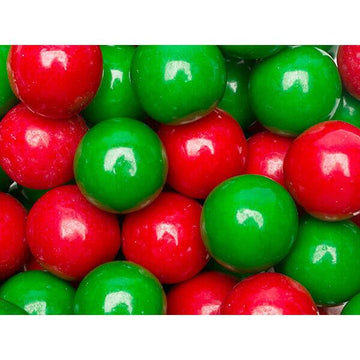Gumballs Color Combo - Red and Green: 4LB Box - Candy Warehouse