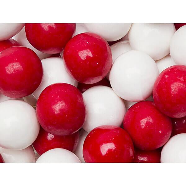 Gumballs Color Combo - Red and White: 4LB Box - Candy Warehouse