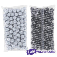 Gumballs Color Combo - Silver and Black: 4LB Box - Candy Warehouse