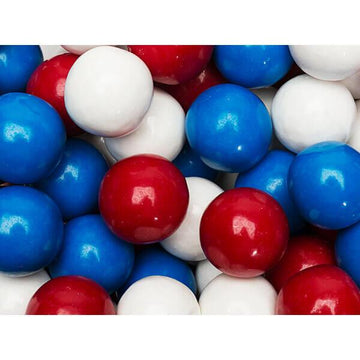 Gumballs Color Combo - USA Red, White and Blue: 6LB Box - Candy Warehouse