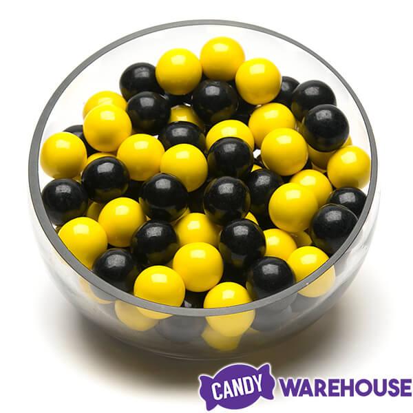 Gumballs Color Combo - Yellow and Black: 4LB Box - Candy Warehouse