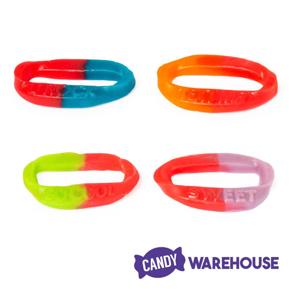Gummy Bands Valentines Exchange Candy 18-Piece Box - Candy Warehouse
