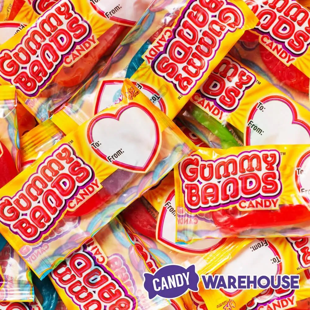Gummy Bands Valentines Exchange Candy 18Piece Box Candy Warehouse