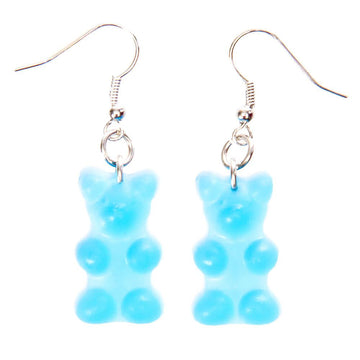 Gummy Bear Earrings - Blue - Candy Warehouse