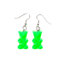Gummy Bear Earrings - Green - Candy Warehouse