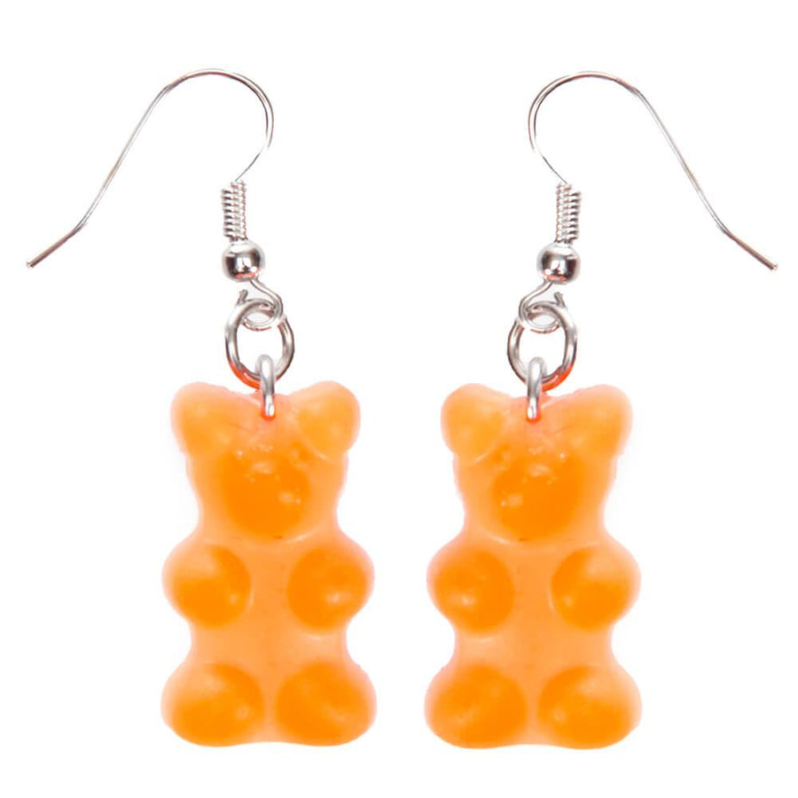 Gummy Bear Earrings - Orange - Candy Warehouse