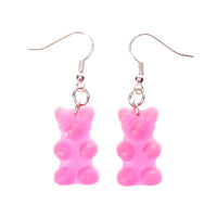 Gummy Bear Earrings - Pink - Candy Warehouse