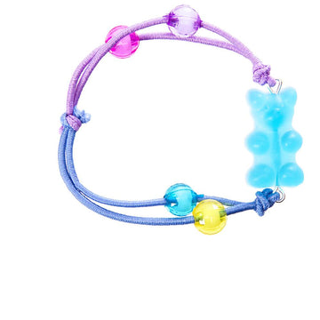 Gummy Bear Elastic Bracelet - Blue - Candy Warehouse