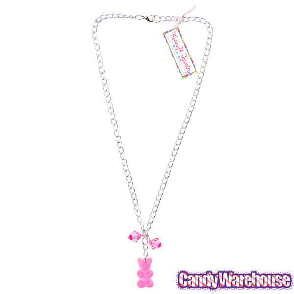Gummy Bear Necklace - Pink - Candy Warehouse