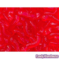 Gummy Inch Worms - Cherry: 5LB Bag - Candy Warehouse