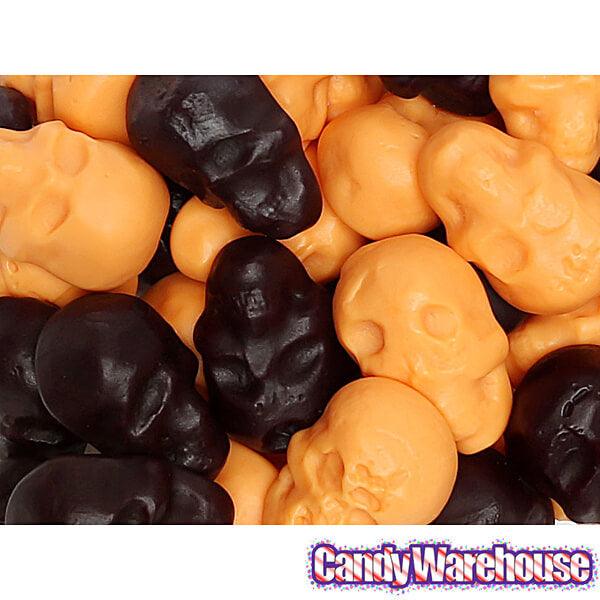 Gummy Skulls - Black and Orange: 5LB Bag - Candy Warehouse