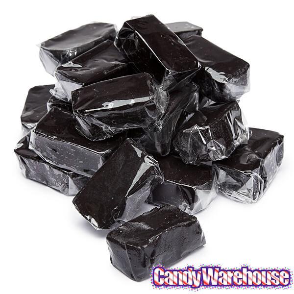 Gustaf's Black Licorice Caramel Cubes: 2KG Bag - Candy Warehouse