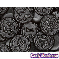 Gustaf's Black Licorice Coins: 1KG Bag - Candy Warehouse
