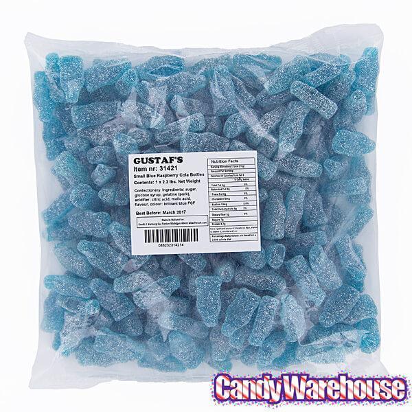 Gustaf's Blue Sour Gummy Cola Bottles: 1KG Bag - Candy Warehouse