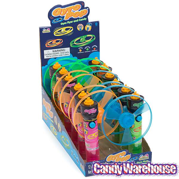 Gyro Pop Flyers with Candy: 12-Piece Display - Candy Warehouse