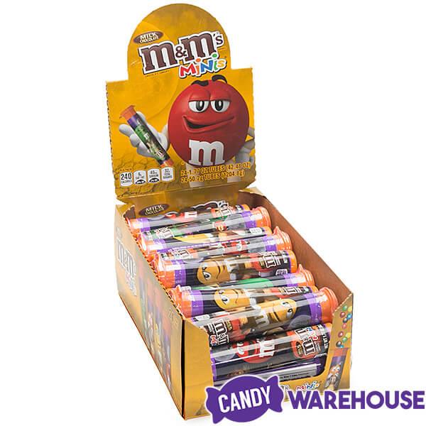 Halloween M&M's Minis Candy Mega Tubes: 24-Piece Box - Candy Warehouse