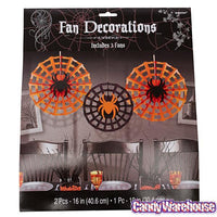 Halloween Spider Web Fans: Set of 3 - Candy Warehouse