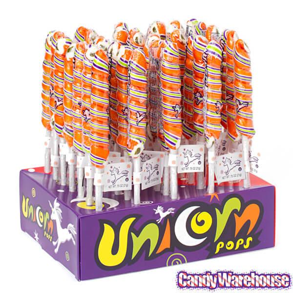 Halloween Unicorn Twist Pops: 24-Piece Tub - Candy Warehouse