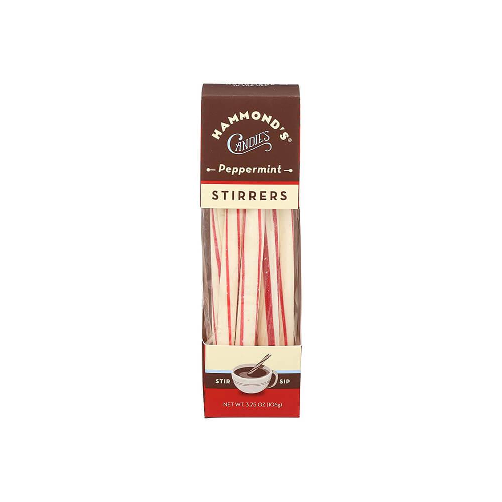 Hammond's Natural Peppermint Cocoa Stirrers: 3.75-Ounce Box - Candy Warehouse