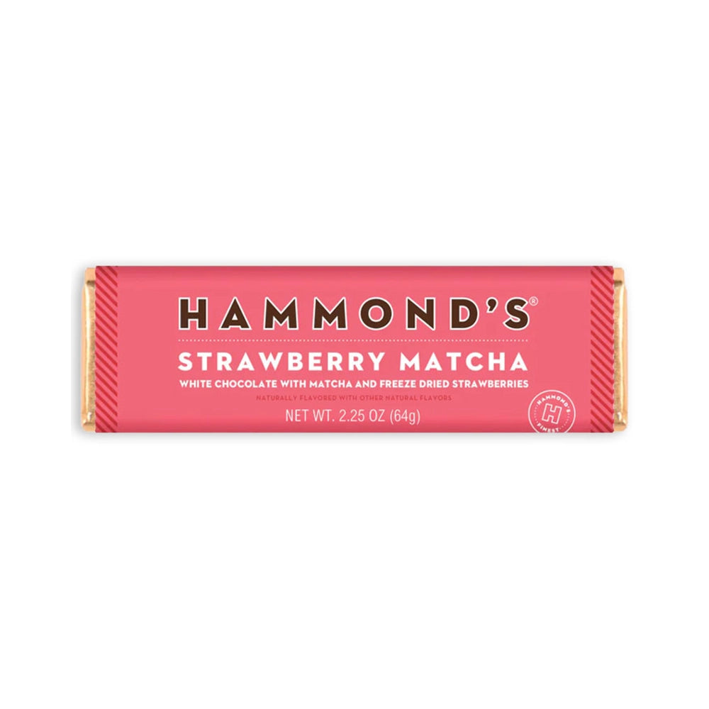 Hammond’s Strawberry Matcha White Chocolate Bars: 12-Piece Case