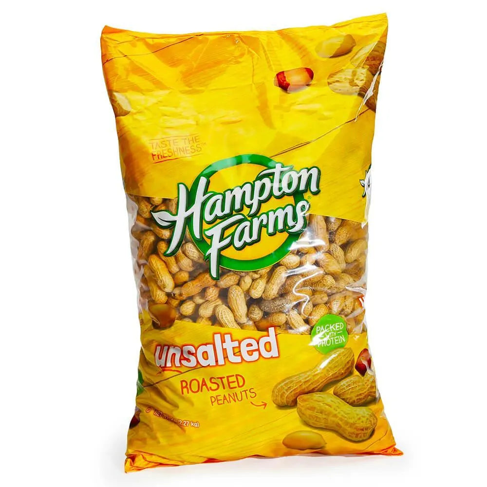 Hampton Farms Unsalted and Roasted Peanuts: 5LB Bag – Candy Warehouse