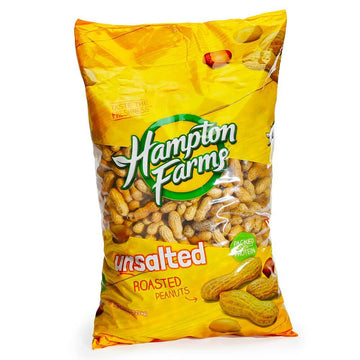 Hampton Farms Unsalted and Roasted Peanuts: 5LB Bag - Candy Warehouse