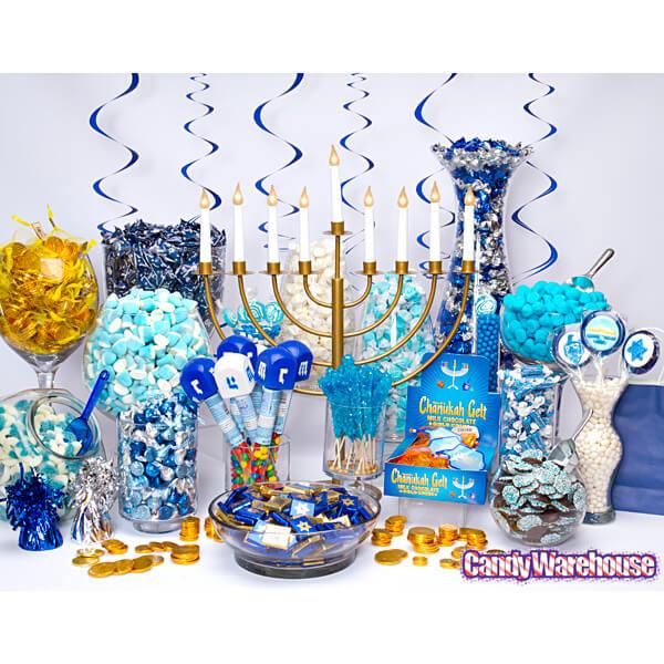 Happy Hanukkah Wrapped Buttermint Creams: 1000-Piece Case - Candy Warehouse