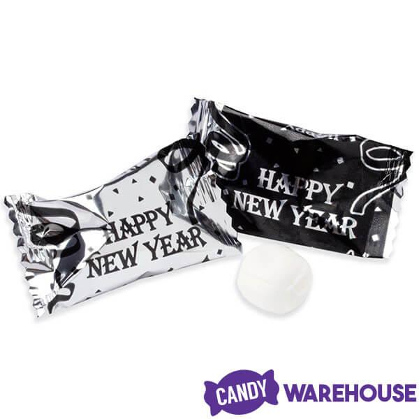 Happy New Year Wrapped Buttermint Creams: 1000-Piece Case - Candy Warehouse