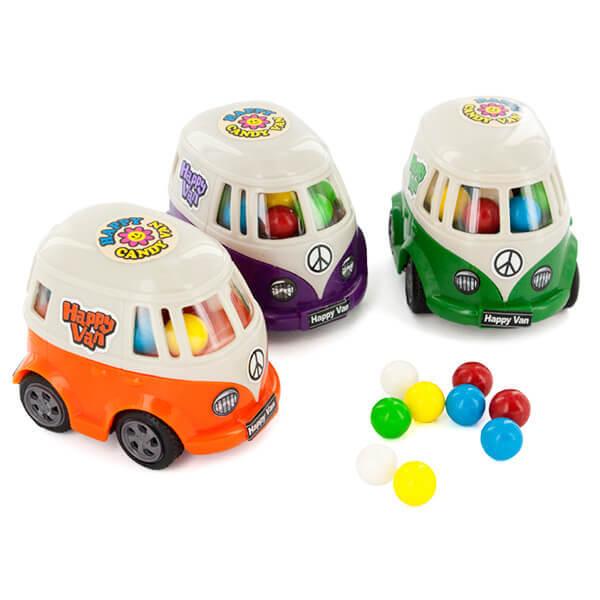 Happy Van Candy Filled Toy Vans: 12-Piece Box - Candy Warehouse