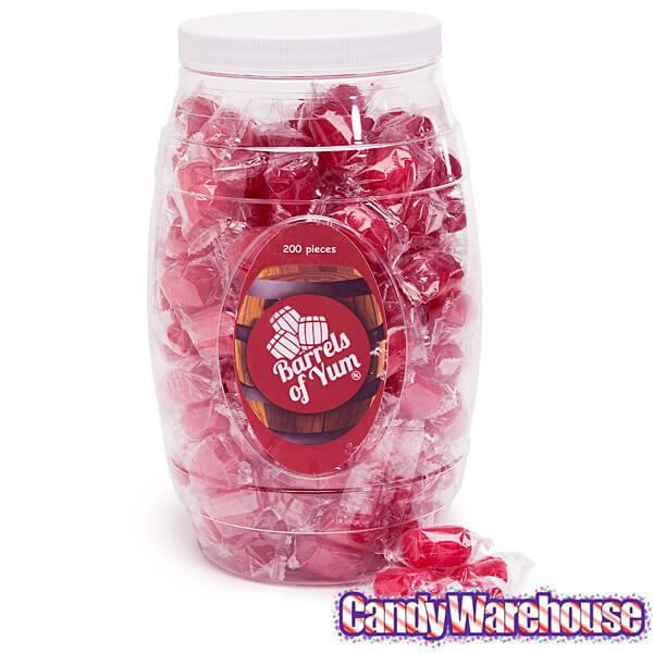 Hard Candy Barrels - Red Hot Cinnamon: 200-Piece Barrel Jar - Candy Warehouse