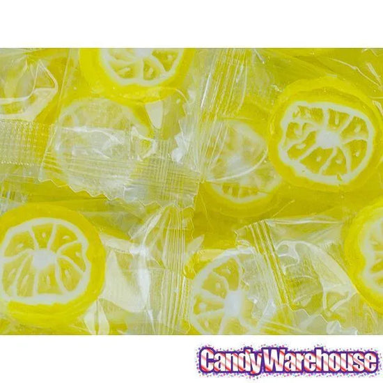 Hard Candy Fruit Slices Lemon 1KG Bag Candy Warehouse