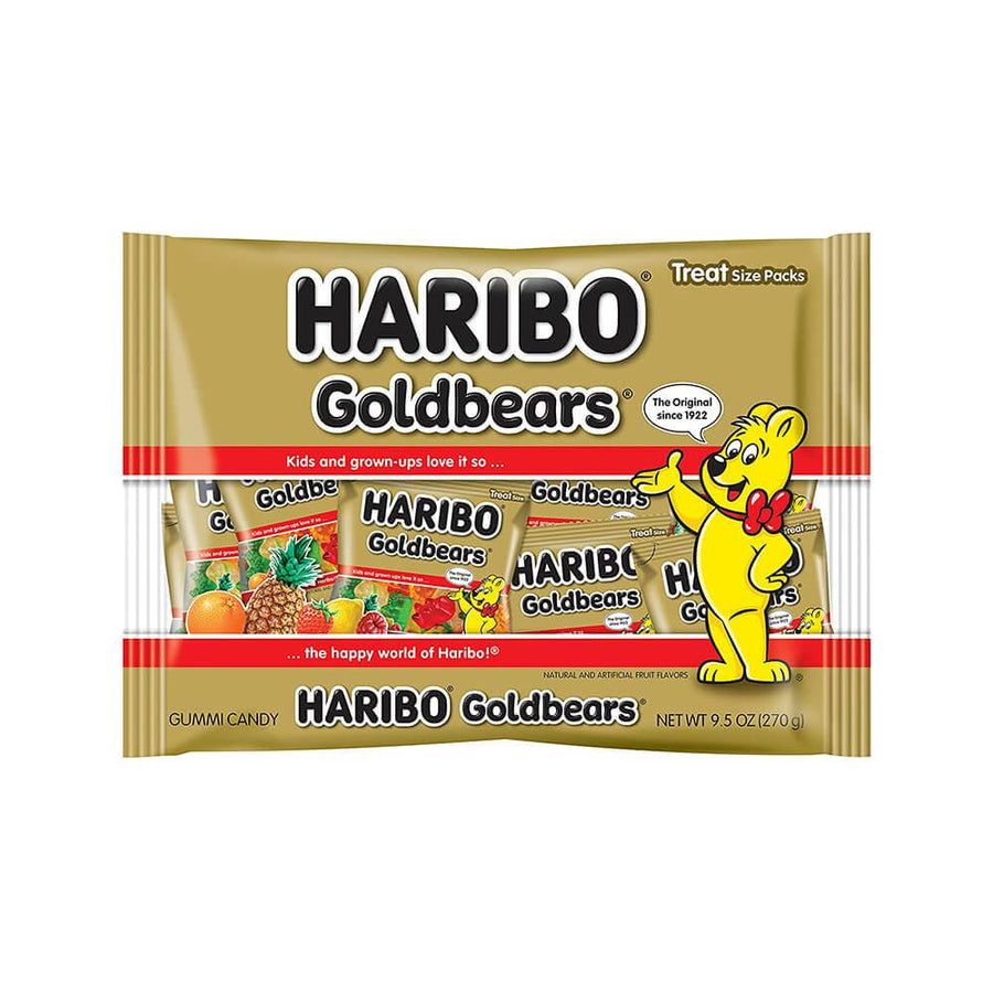 Haribo Gold-Bears Mini Gummy Bears 0.4-Ounce Packs: 24-Piece Bag - Candy Warehouse