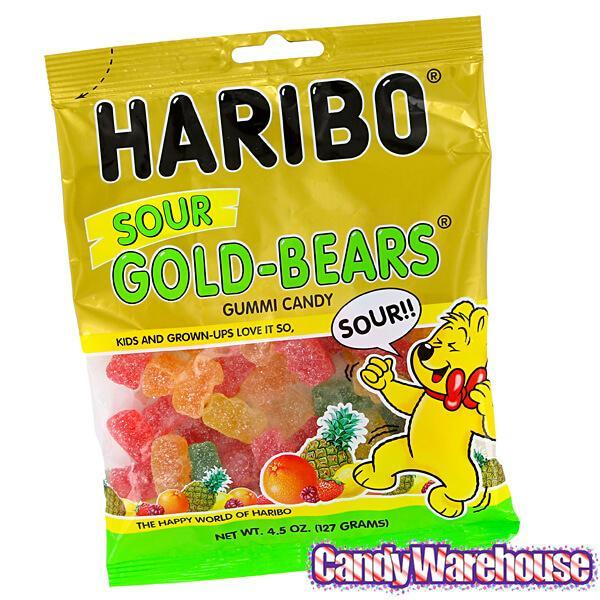 Haribo Gold-Bears Sour Gummy Bears Candy: 3LB Box - Candy Warehouse